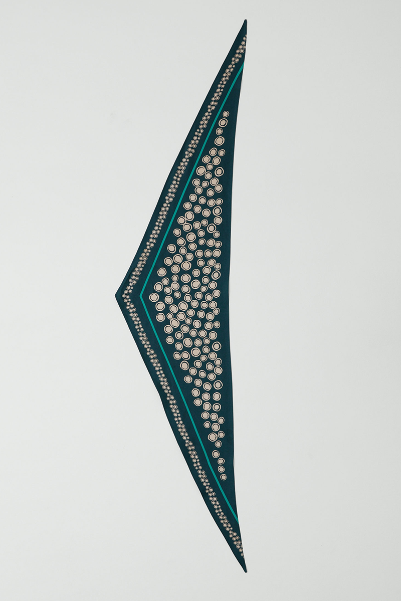Toast - Spotted Carapace Print Silk Bandana