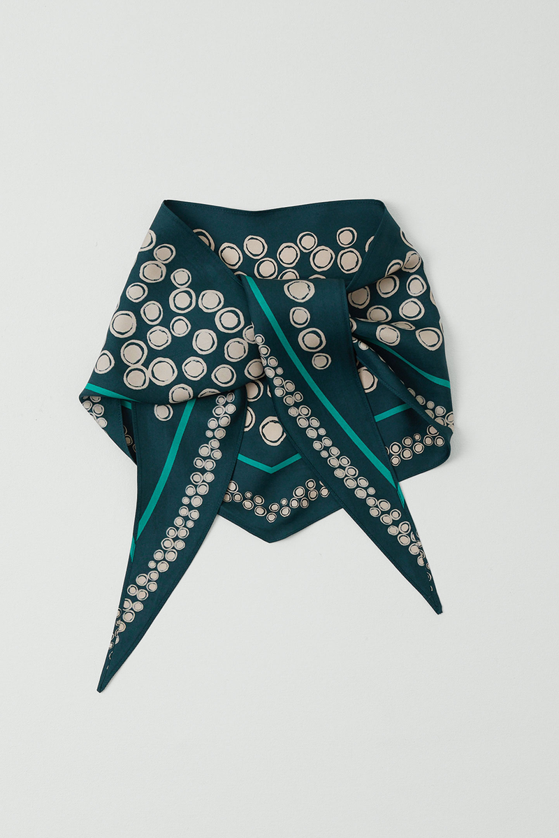 Toast - Spotted Carapace Print Silk Bandana