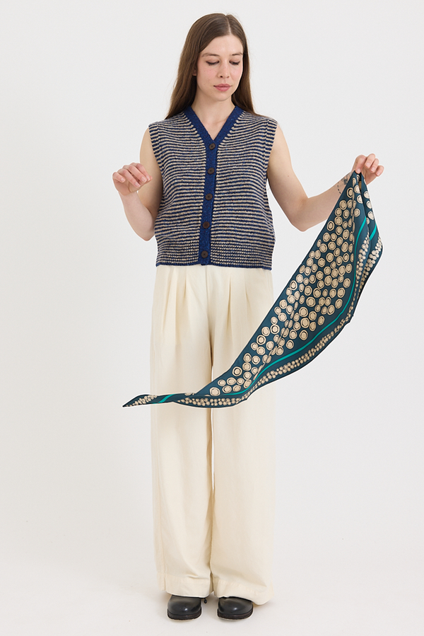 Toast - Spotted Carapace Print Silk Bandana