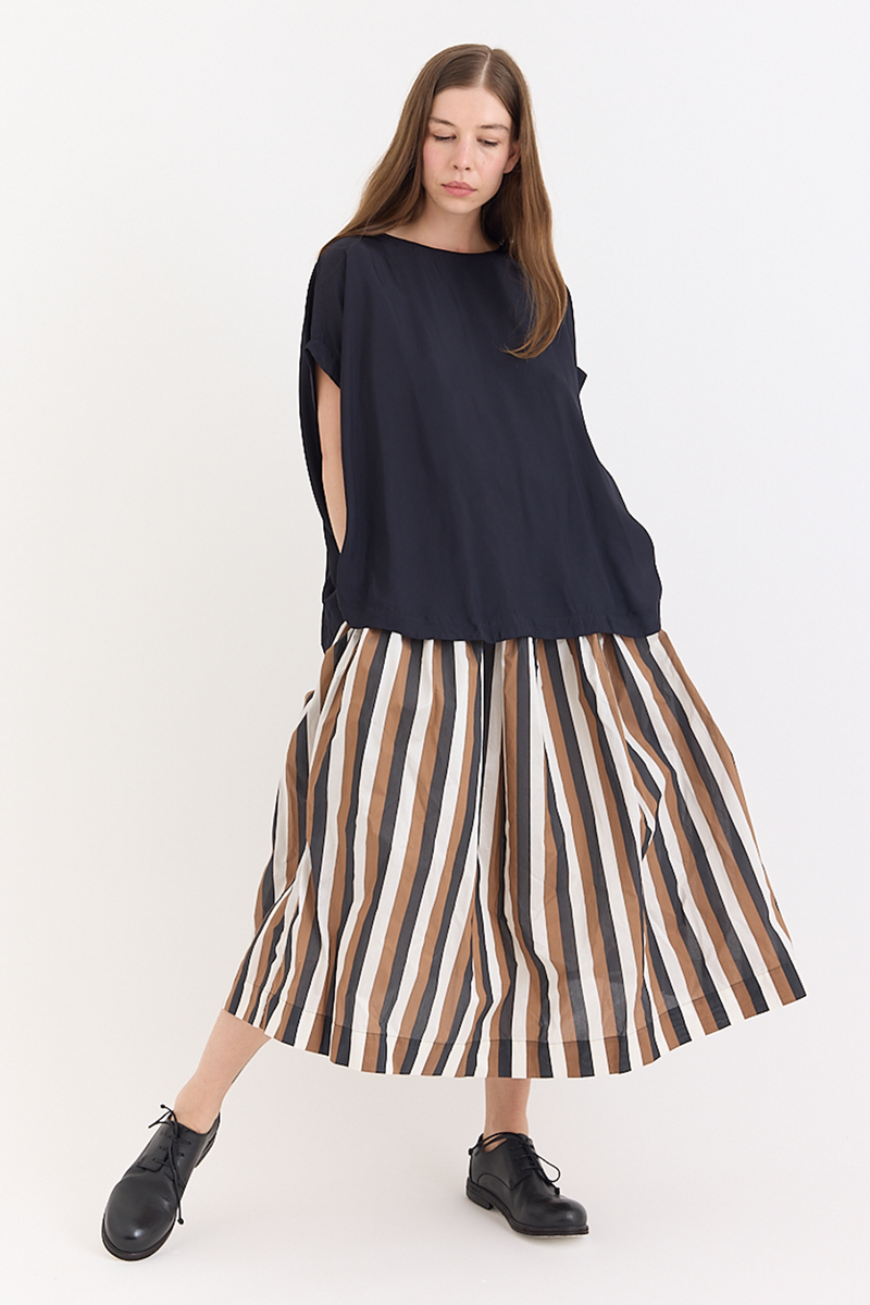 Casey Casey - Pleated Skirt - Taffeta Stripes