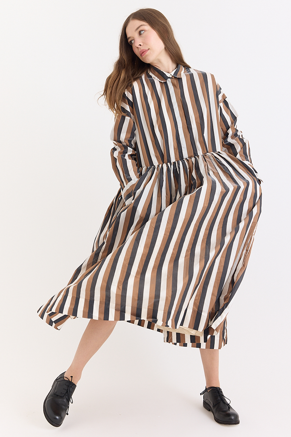 Casey Casey - Stephanie Dress - Taffeta Stripe