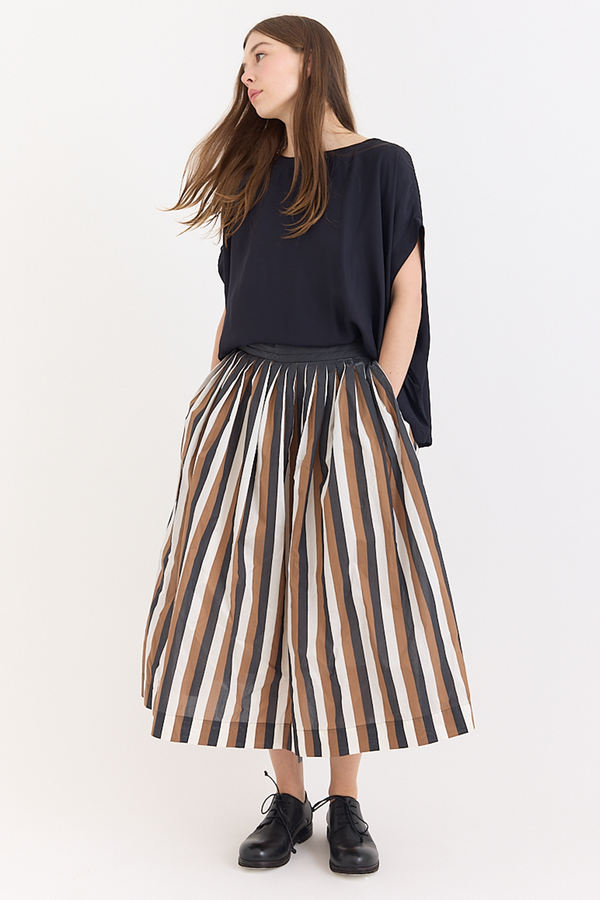 Casey Casey - Pleated Skirt - Taffeta Stripes