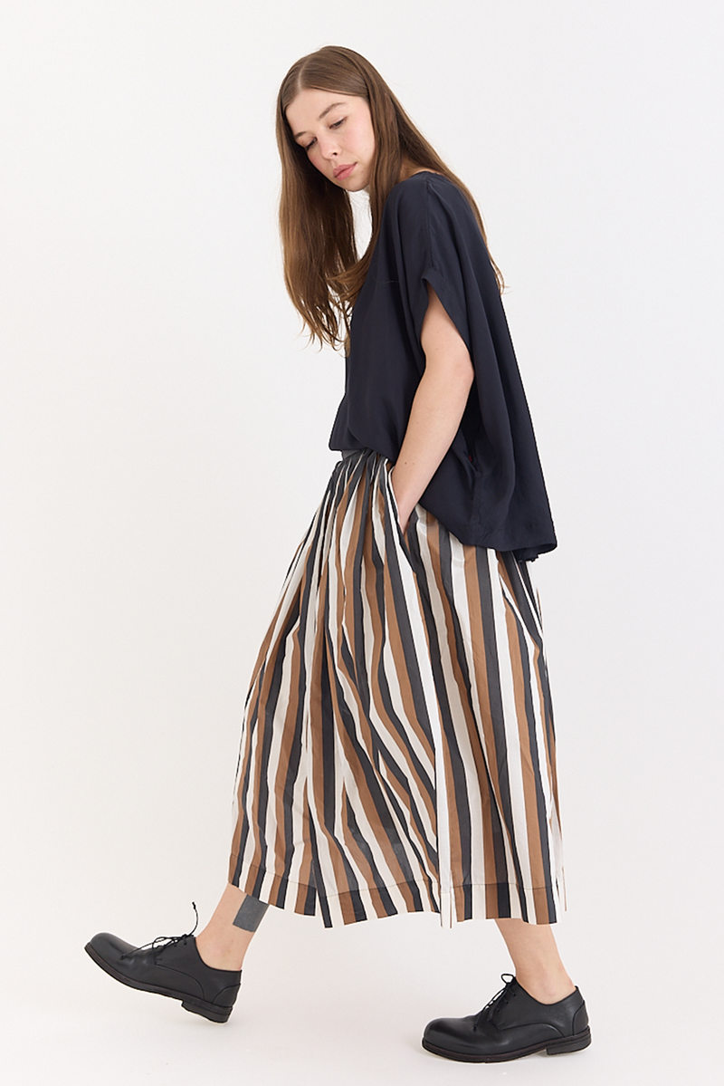 Casey Casey - Pleated Skirt - Taffeta Stripes