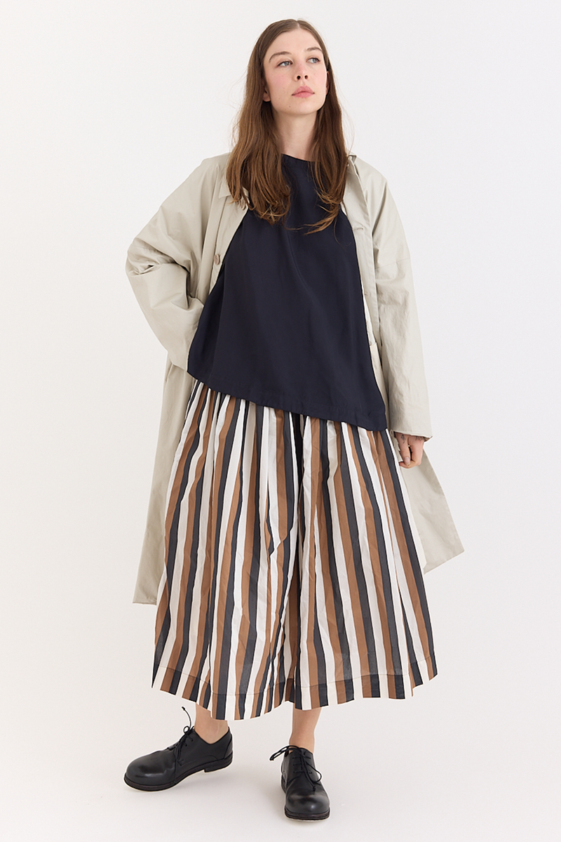 Casey Casey - Pleated Skirt - Taffeta Stripes
