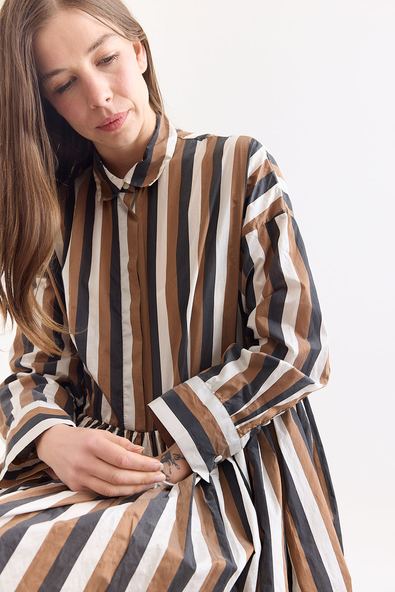 Casey Casey - Stephanie Dress - Taffeta Stripe