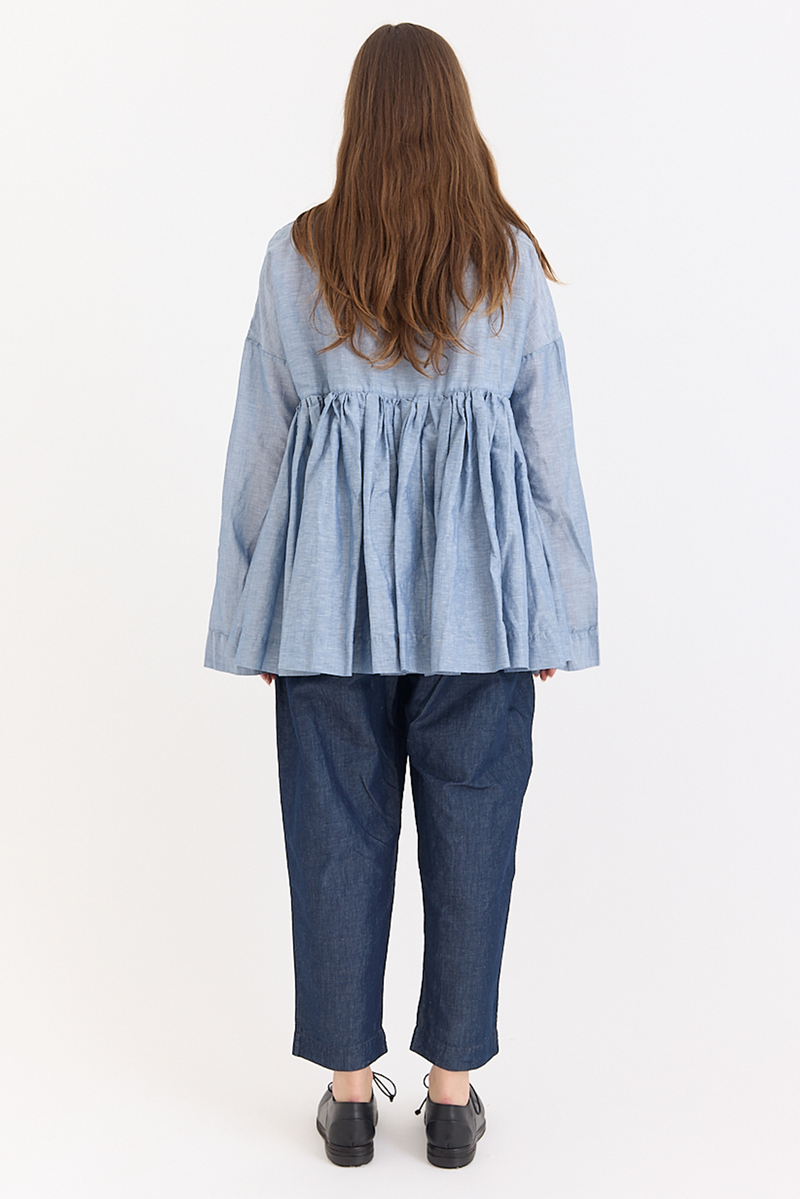 Casey Casey Orsan - Twill Top - Di Lino - Blue