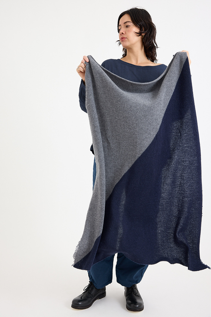 Lovat + Green - Cate Scarf - Navy