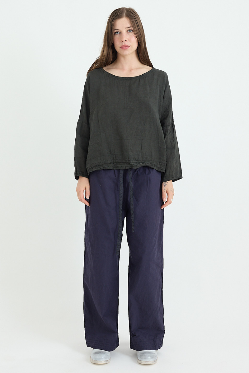 Chez Vidalenc - Carré Top - Light Linen - Khaki Brown