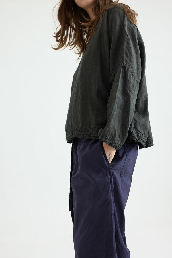 Chez Vidalenc - Carré Top - Light Linen - Khaki Brown