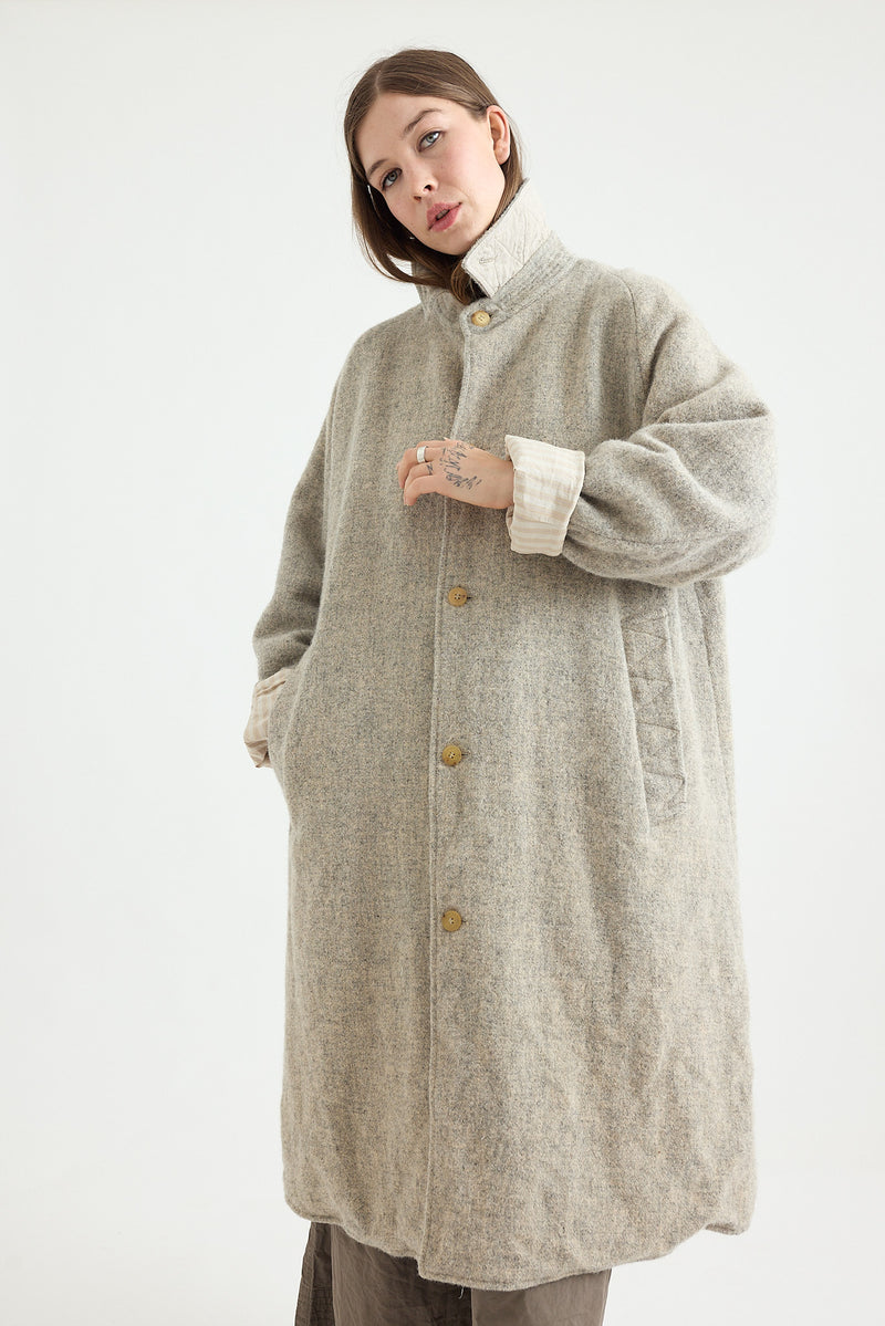 Chez Vidalenc - Coat Bobi - Harris Felt - Moon