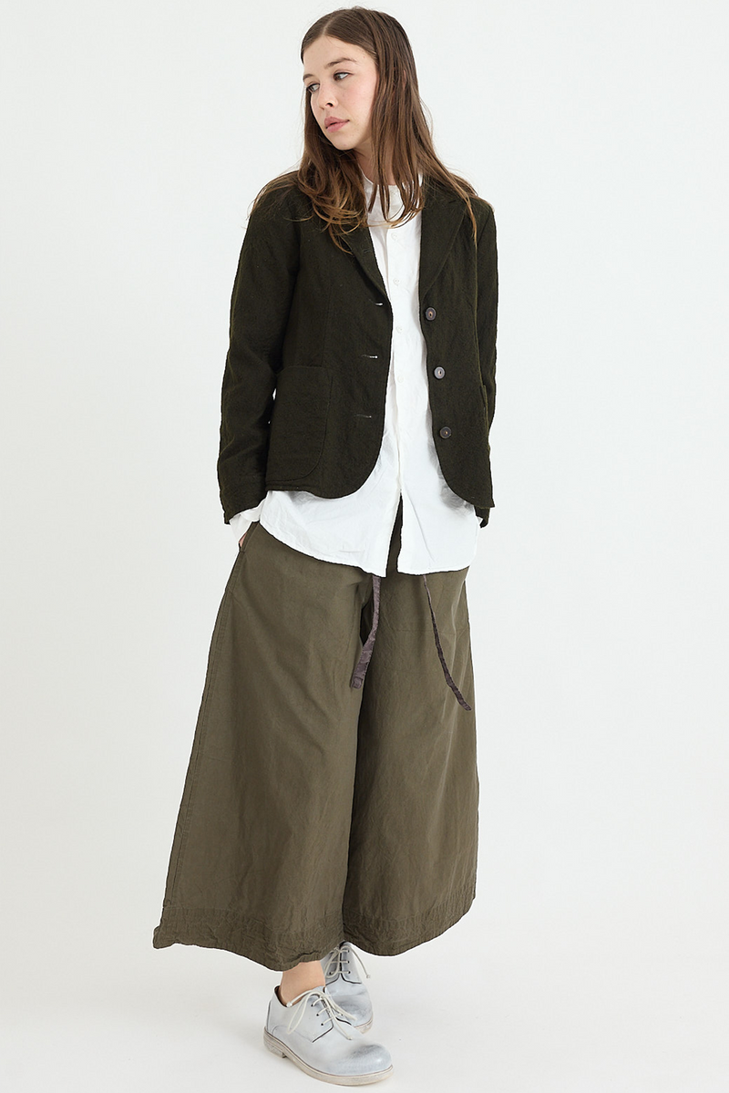 Chez Vidalenc - Jacket Charlie - Boiled Wool - Dark Khaki