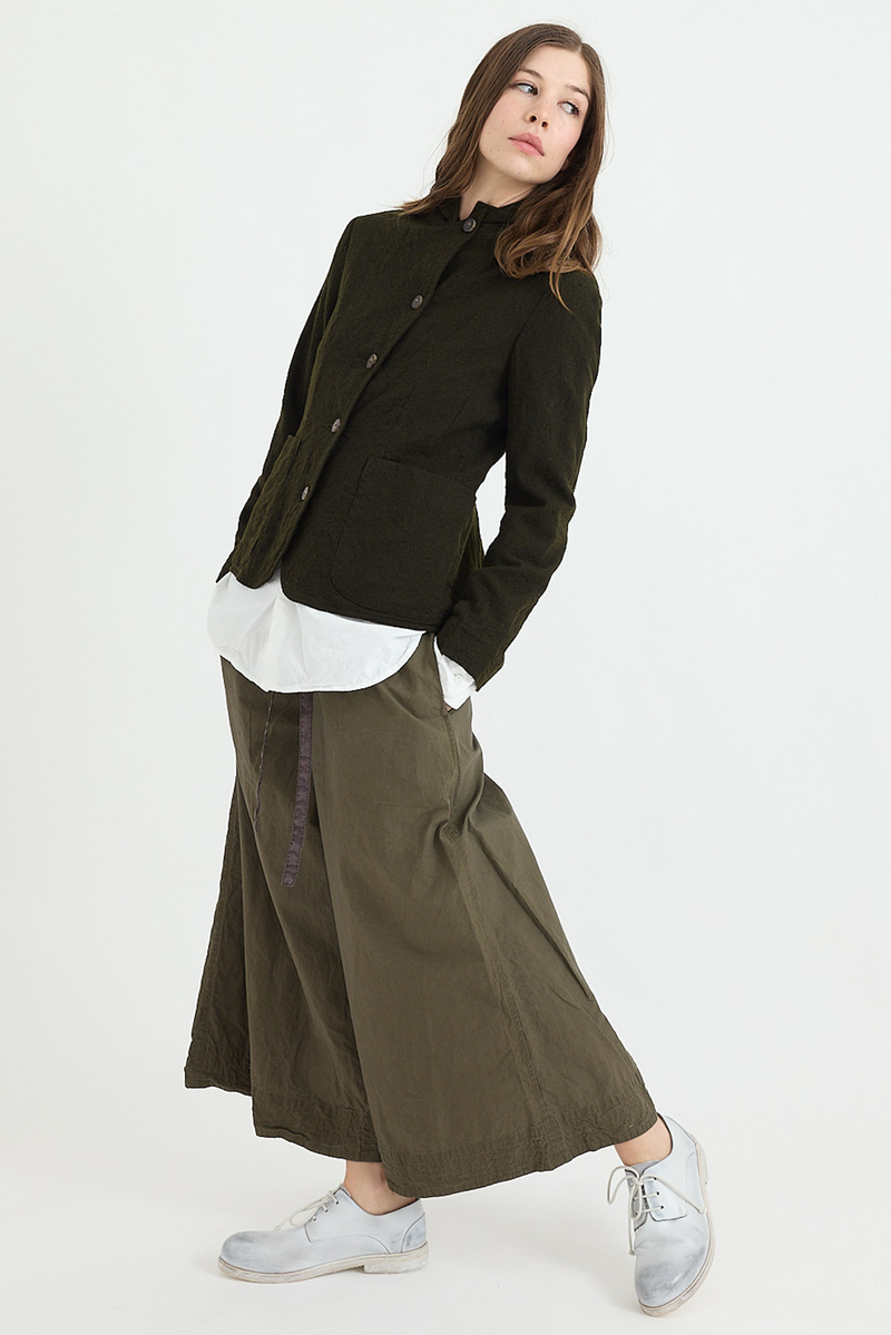 Chez Vidalenc - Jacket Charlie - Boiled Wool - Dark Khaki