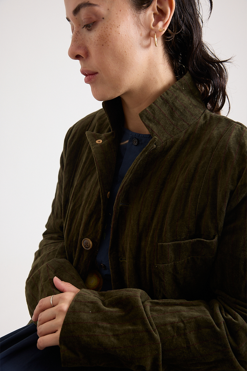 Aleksandr Manamis - Coat - Striped Velvet