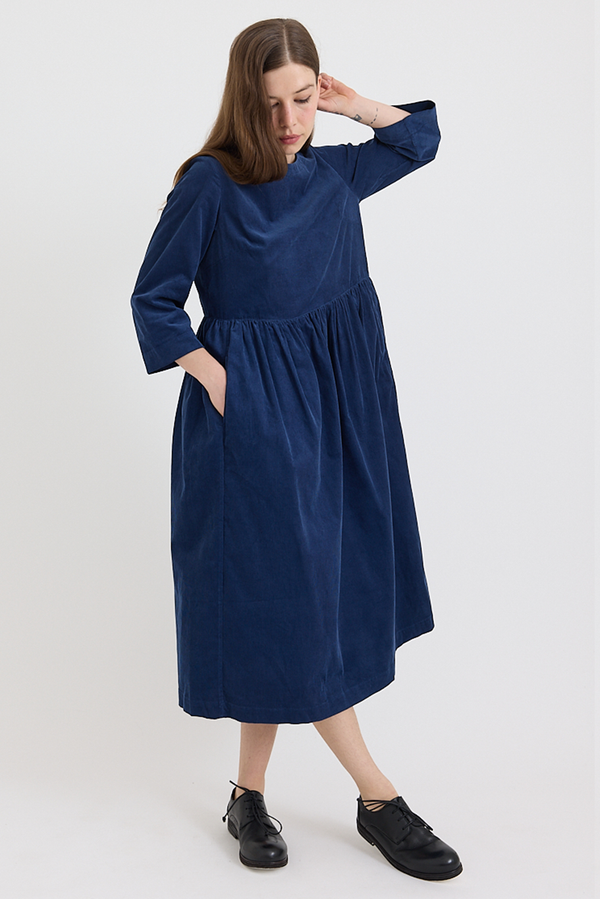 Toast - Freya Cord Dress - Denim Blue