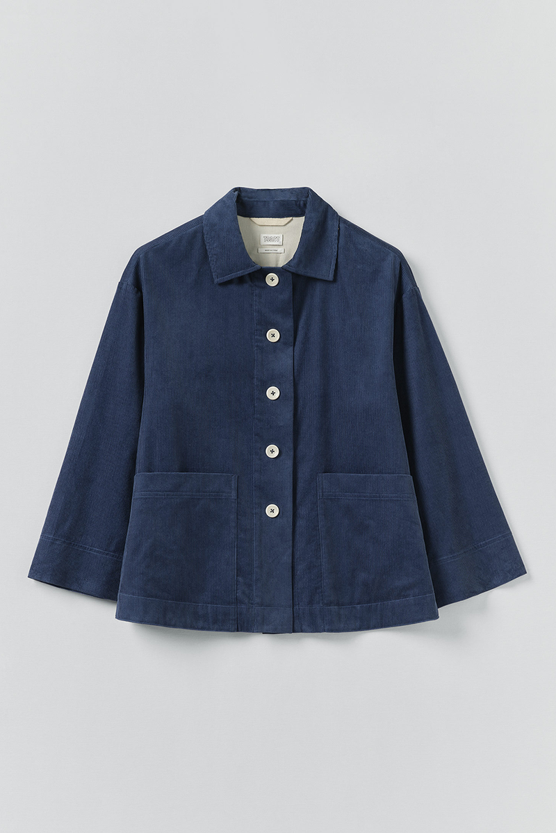 Toast - Organic Cotton Cord Shirt - Denim Blue
