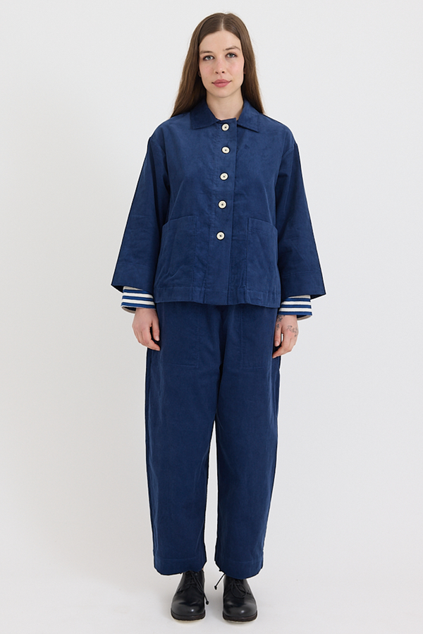Toast - Organic Cotton Cord Shirt - Denim Blue