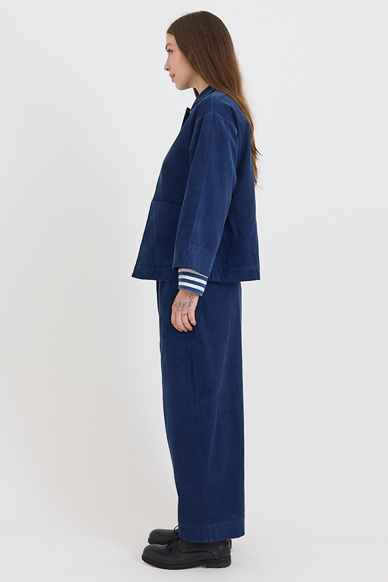 Toast - Organic Cotton Cord Shirt - Denim Blue