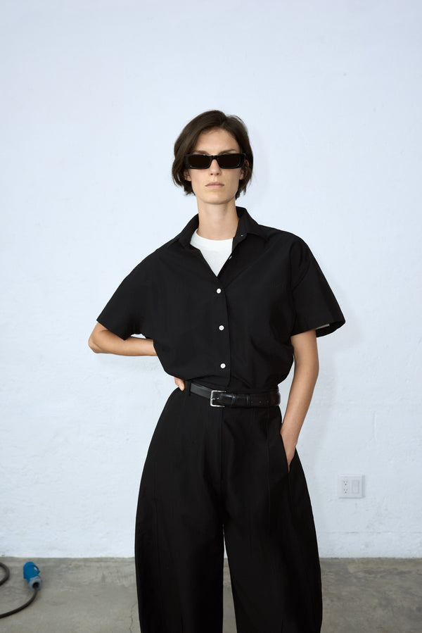 Cordera - Cropped Shirt Black