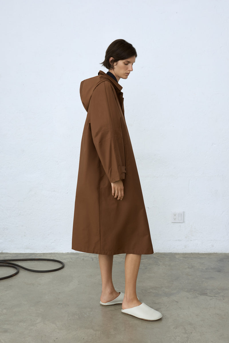 Cordera - Hooded Trench Brown