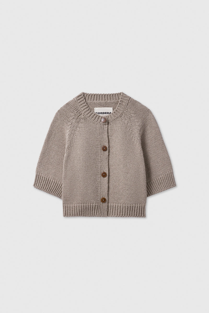 Cordera - Cotton Buttoned Top - Taupe
