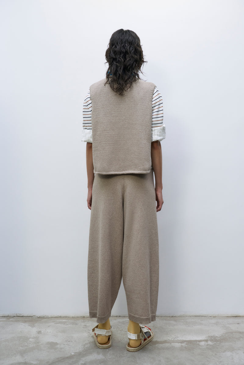 Cordera - Cotton Knitted Pants - Taupe