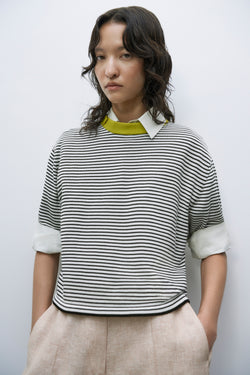Cordera - Cotton Striped T-Shirt - Lima