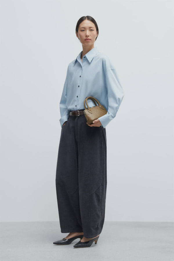 Cordera - Corduroy Baggy Pants - Dusty Blue