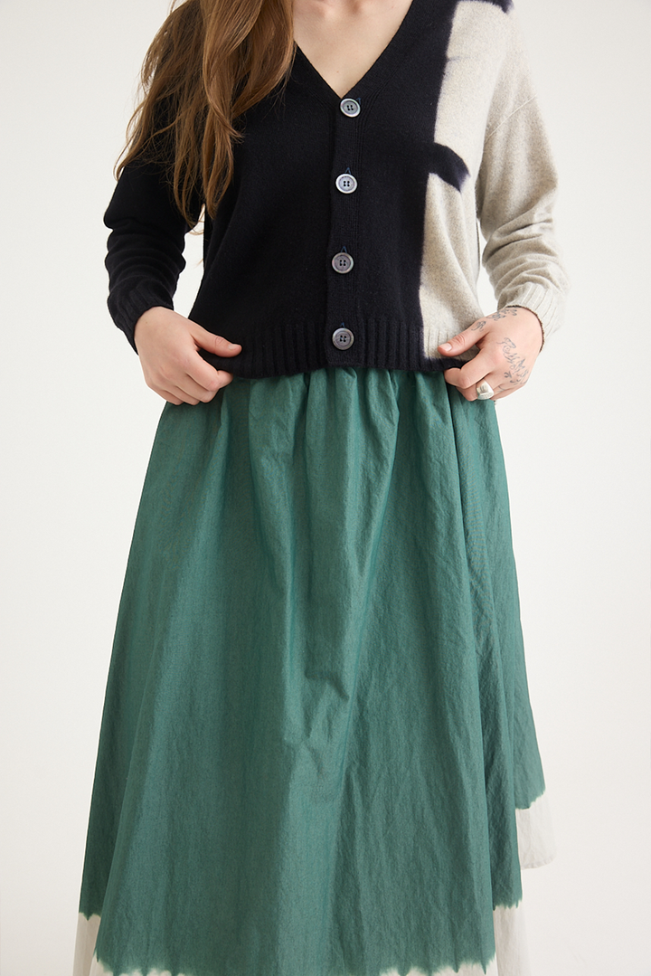 Suzusan - Cotton Nylon Flare Skirt