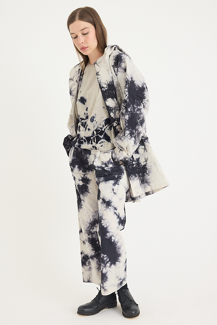 Suzusan - Cotton Nylon Hooded Long Coat
