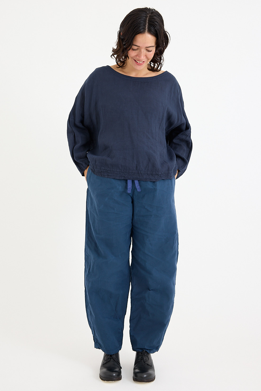 Chez Vidalenc - Coulisse Pants - Cotton Sailor - Blue