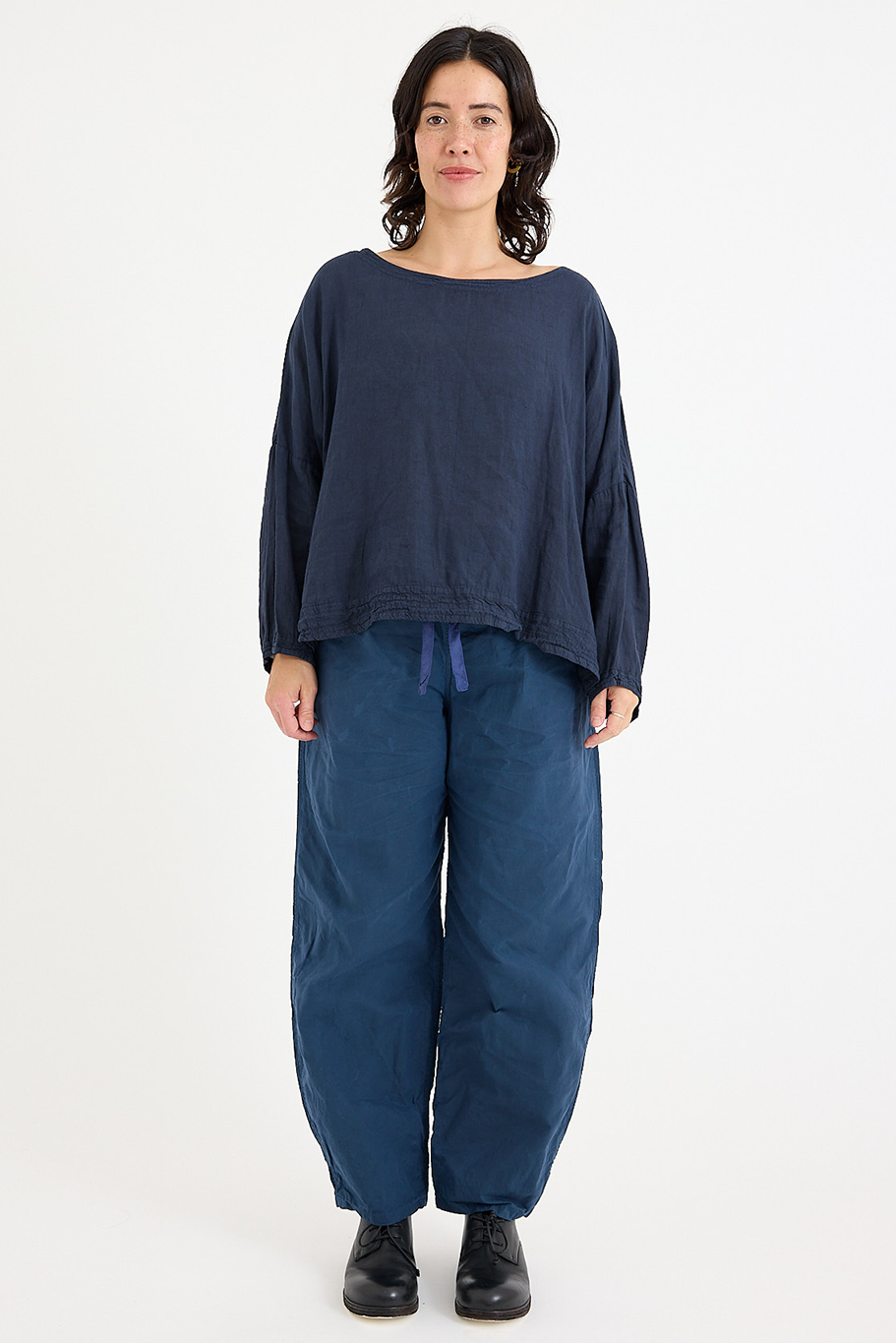 Chez Vidalenc - Coulisse Pants - Cotton Sailor - Blue