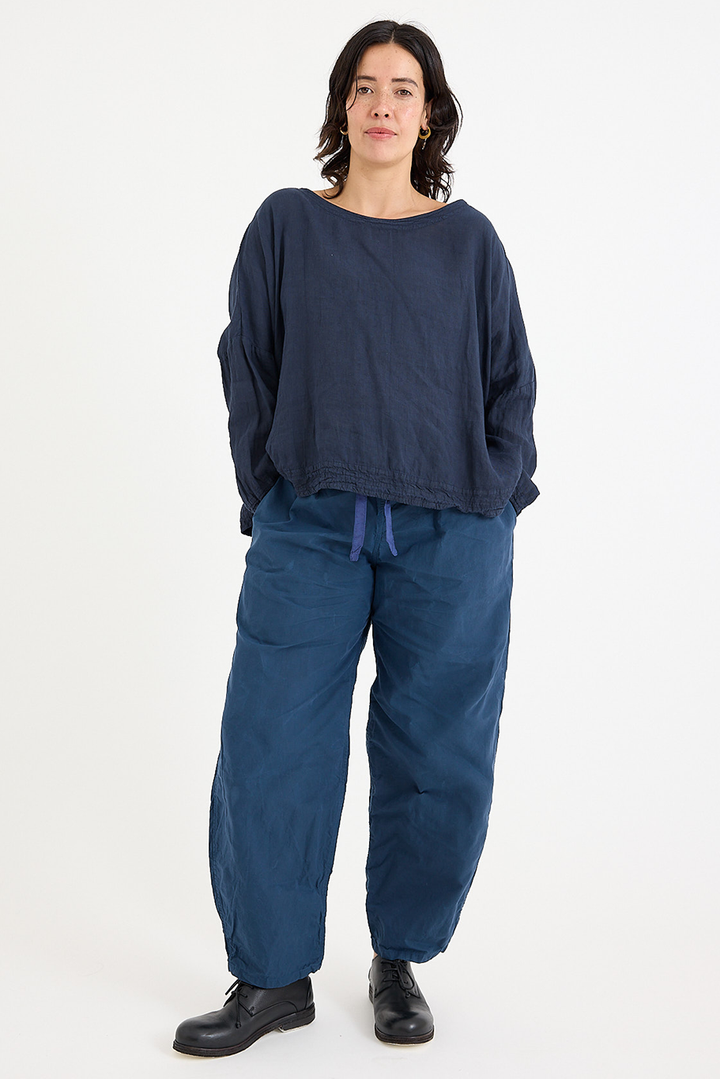 Chez Vidalenc - Coulisse Pants - Cotton Sailor - Blue