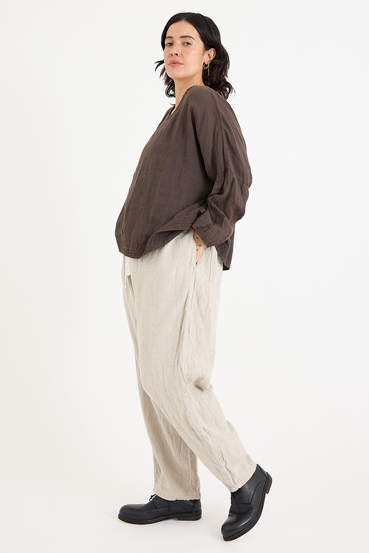 Chez Vidalenc - Coulisse Pants - Linen - Natural
