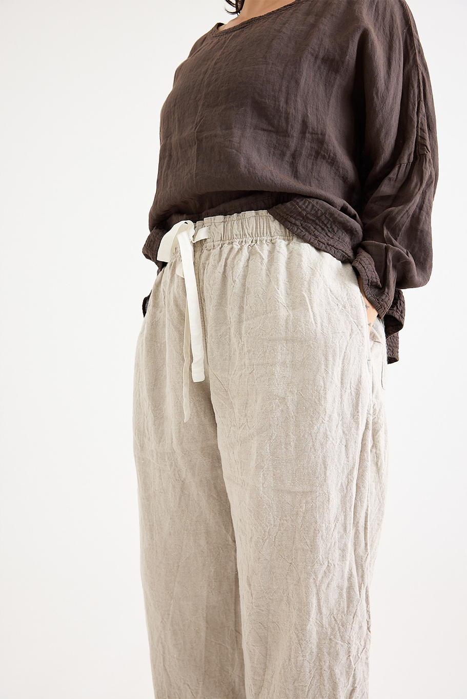 Chez Vidalenc - Coulisse Pants - Linen - Natural