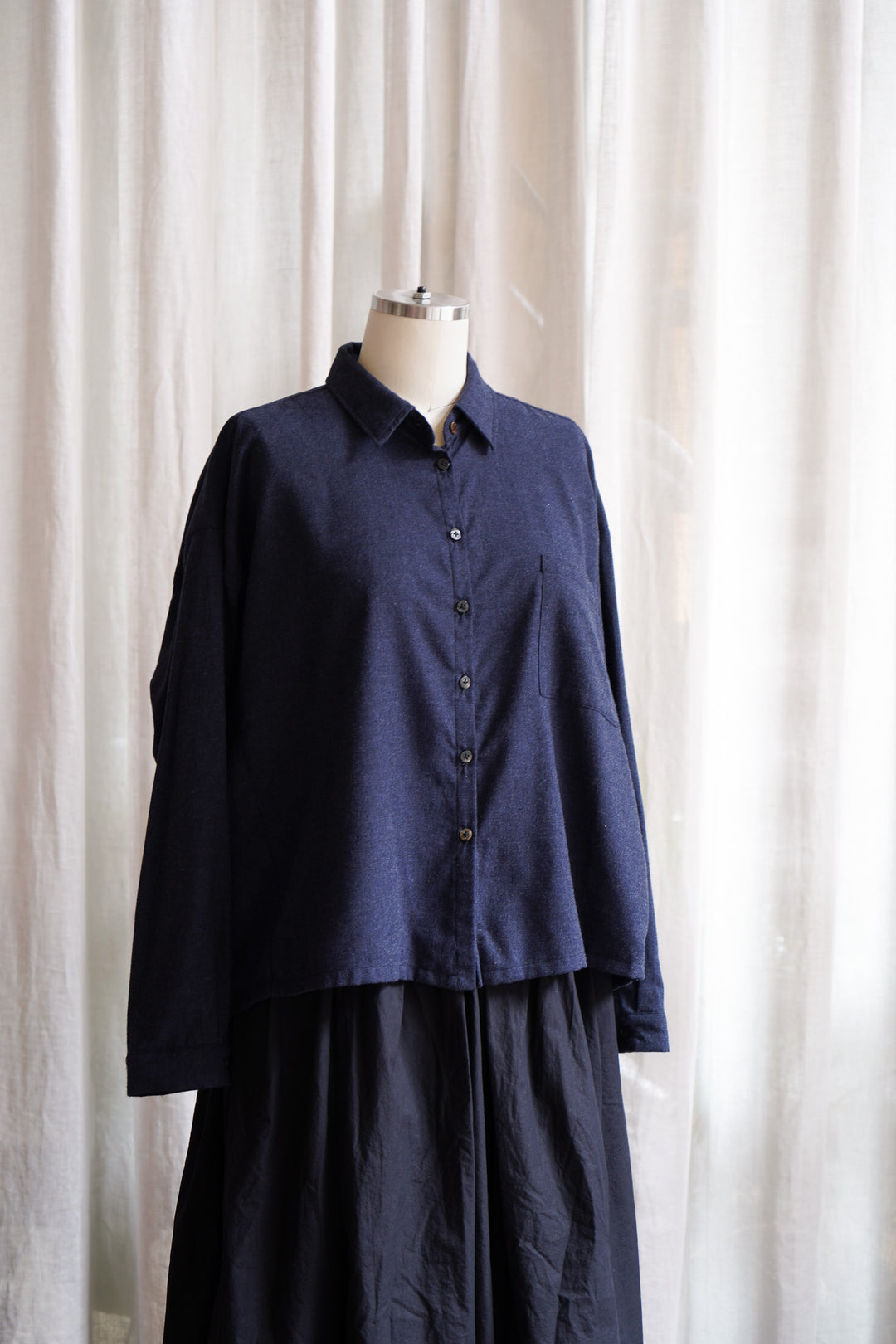 Metta - Cropped Indra Shirt - Viyella Cotton