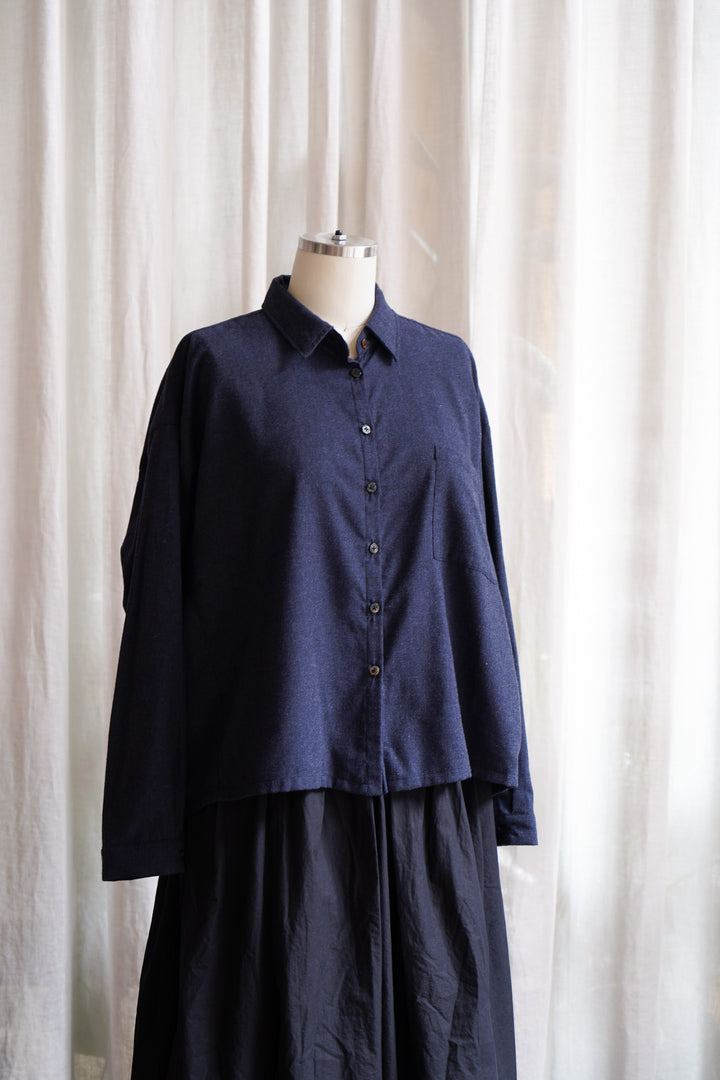 Metta - Cropped Indra Shirt - Viyella Cotton