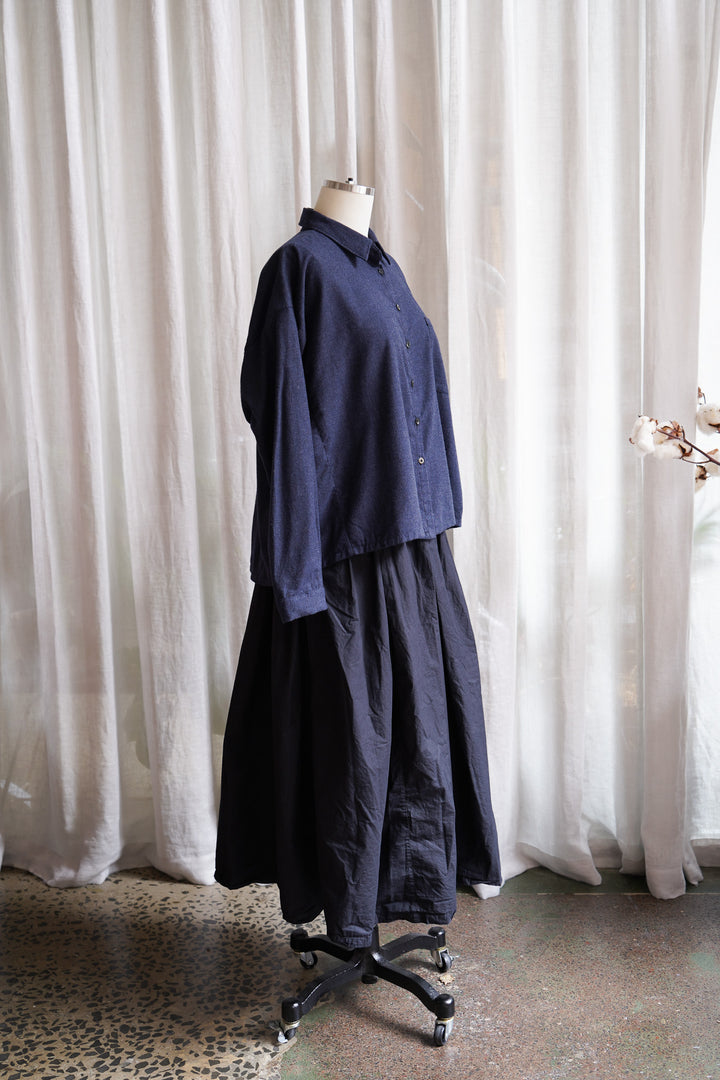 Metta - Cropped Indra Shirt - Viyella Cotton