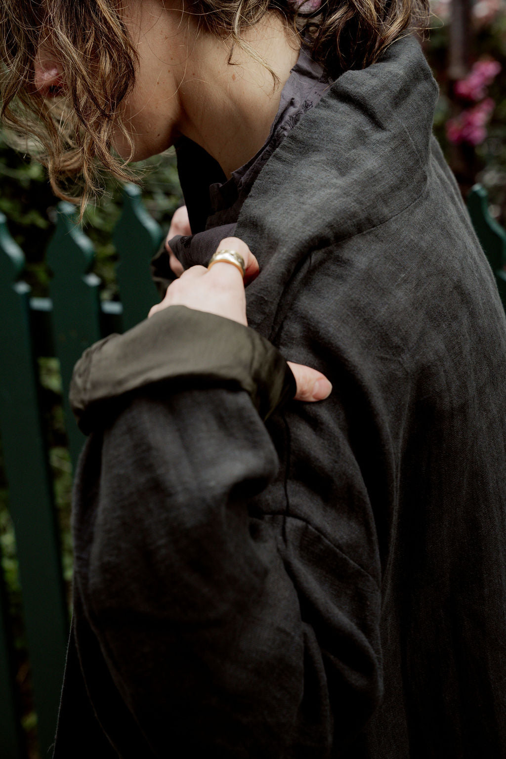 Pas de Calais - Washed Double-Sided Brushed Linen Canvas Long Coat