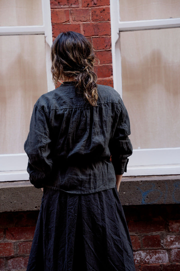 Pas de Calais - Washed Double-Sided Brushed Linen Canvas Shirt Jacket