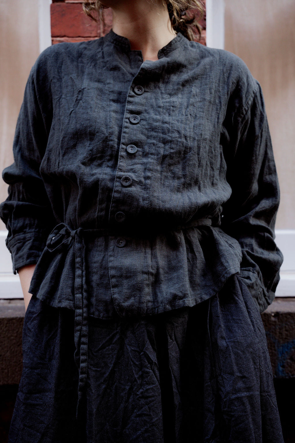 Pas de Calais - Washed Double-Sided Brushed Linen Canvas Shirt Jacket