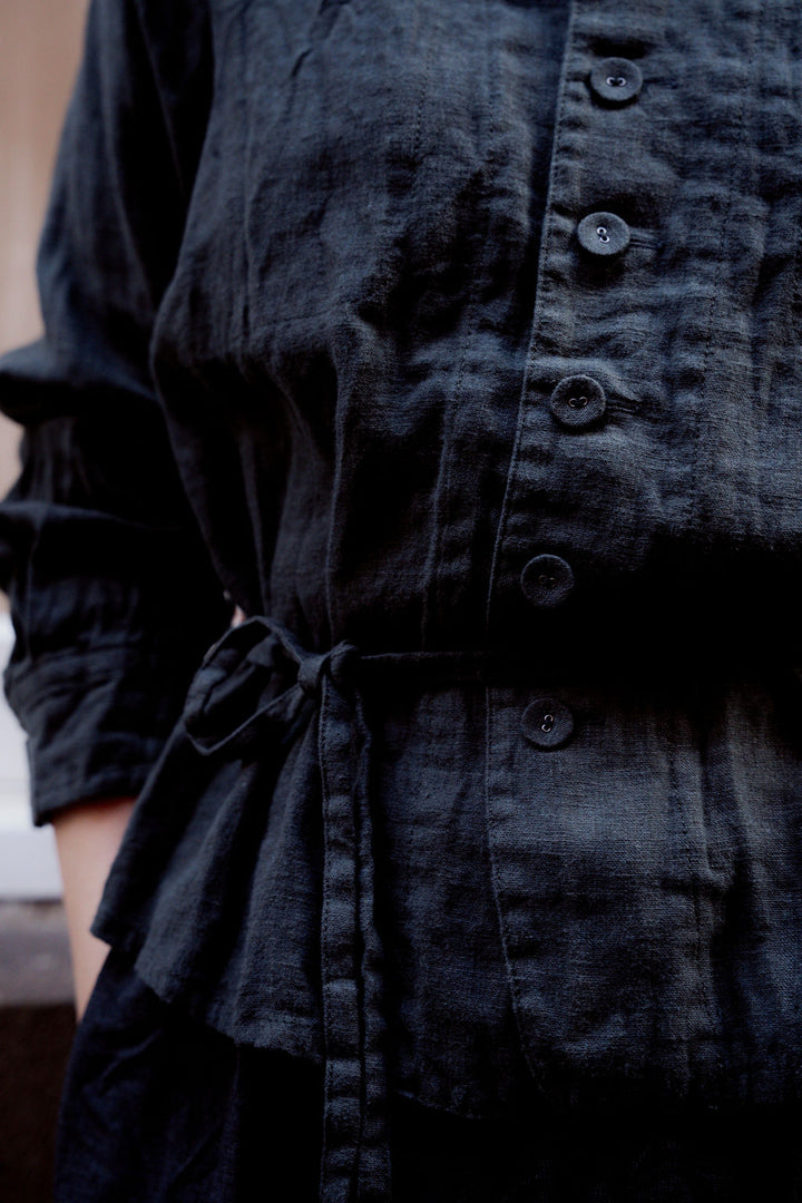 Pas de Calais - Washed Double-Sided Brushed Linen Canvas Shirt Jacket