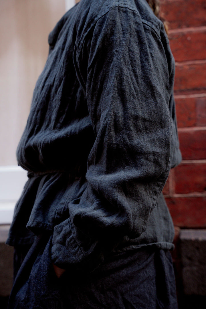 Pas de Calais - Washed Double-Sided Brushed Linen Canvas Shirt Jacket