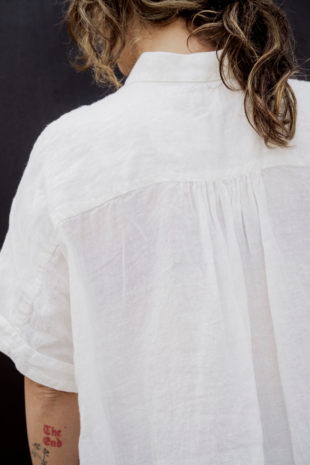 Metta - Pippi Short Sleeve Blouse - Light Linen