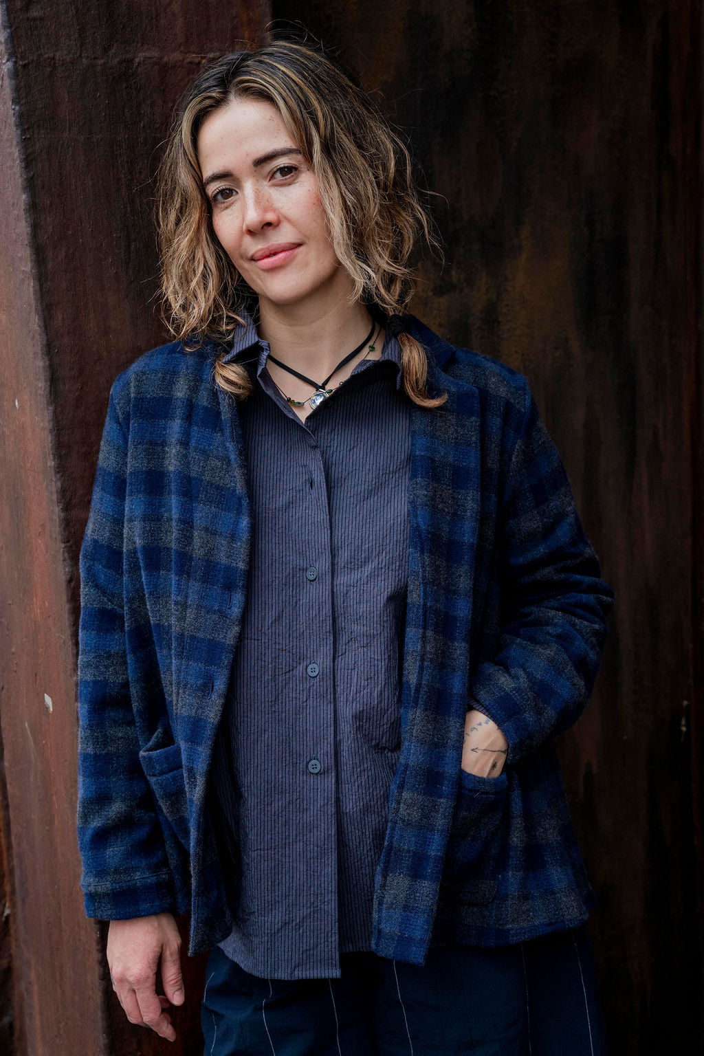 Bergfabel - Tina Shirt - Grey Stripe