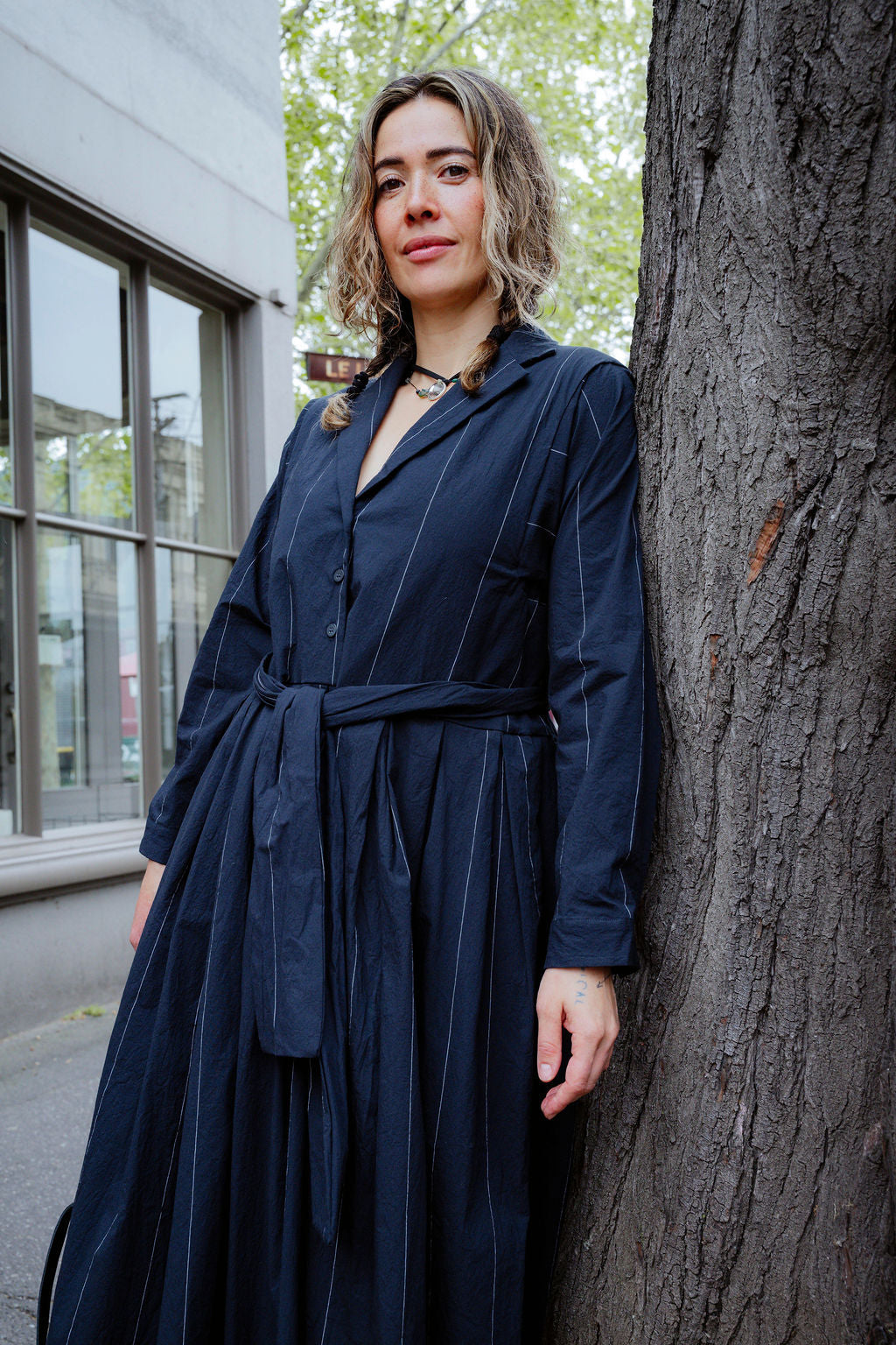 Bergfabel - Mina Dress - Navy Cotton