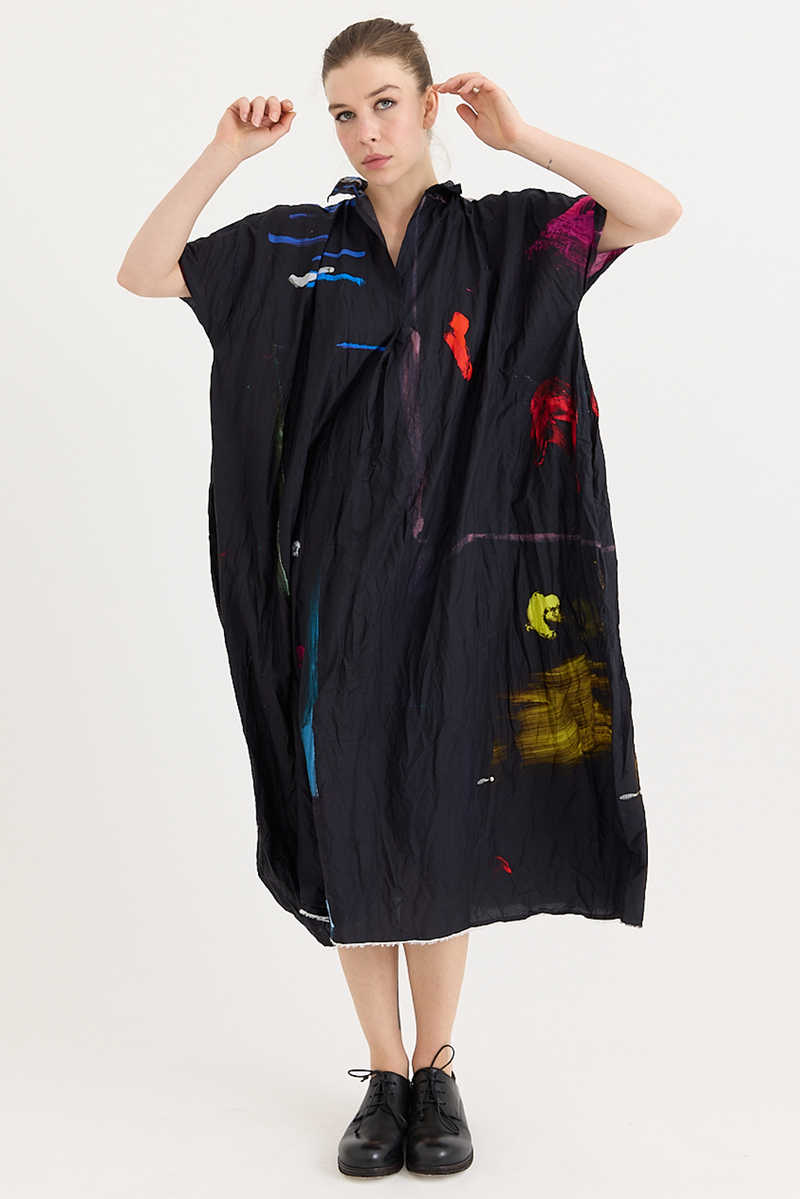 Daniela Gregis - Manichina Lavata Dress - Blue Drawing