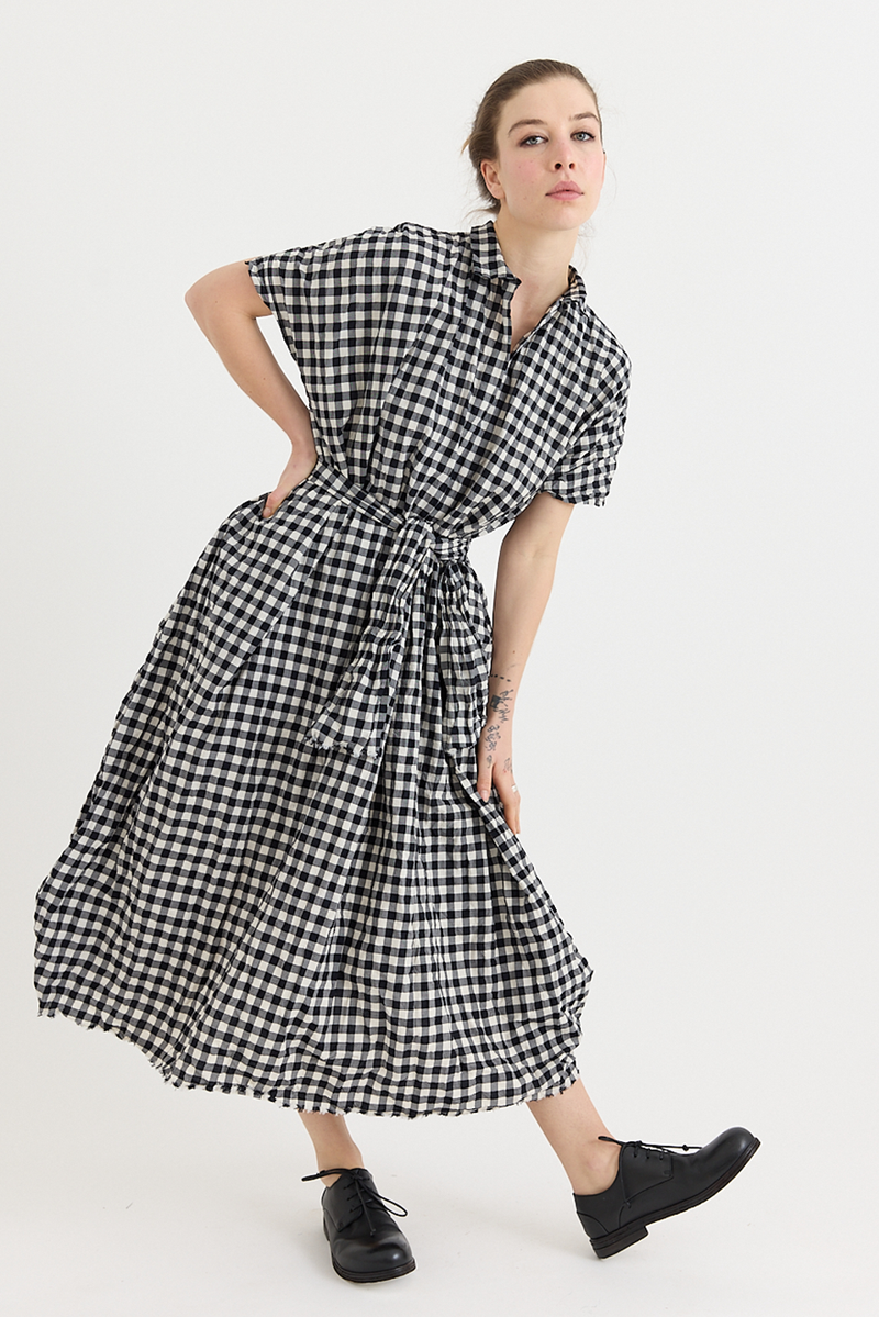 Daniela Gregis - Manichina Lavata Dress - Check