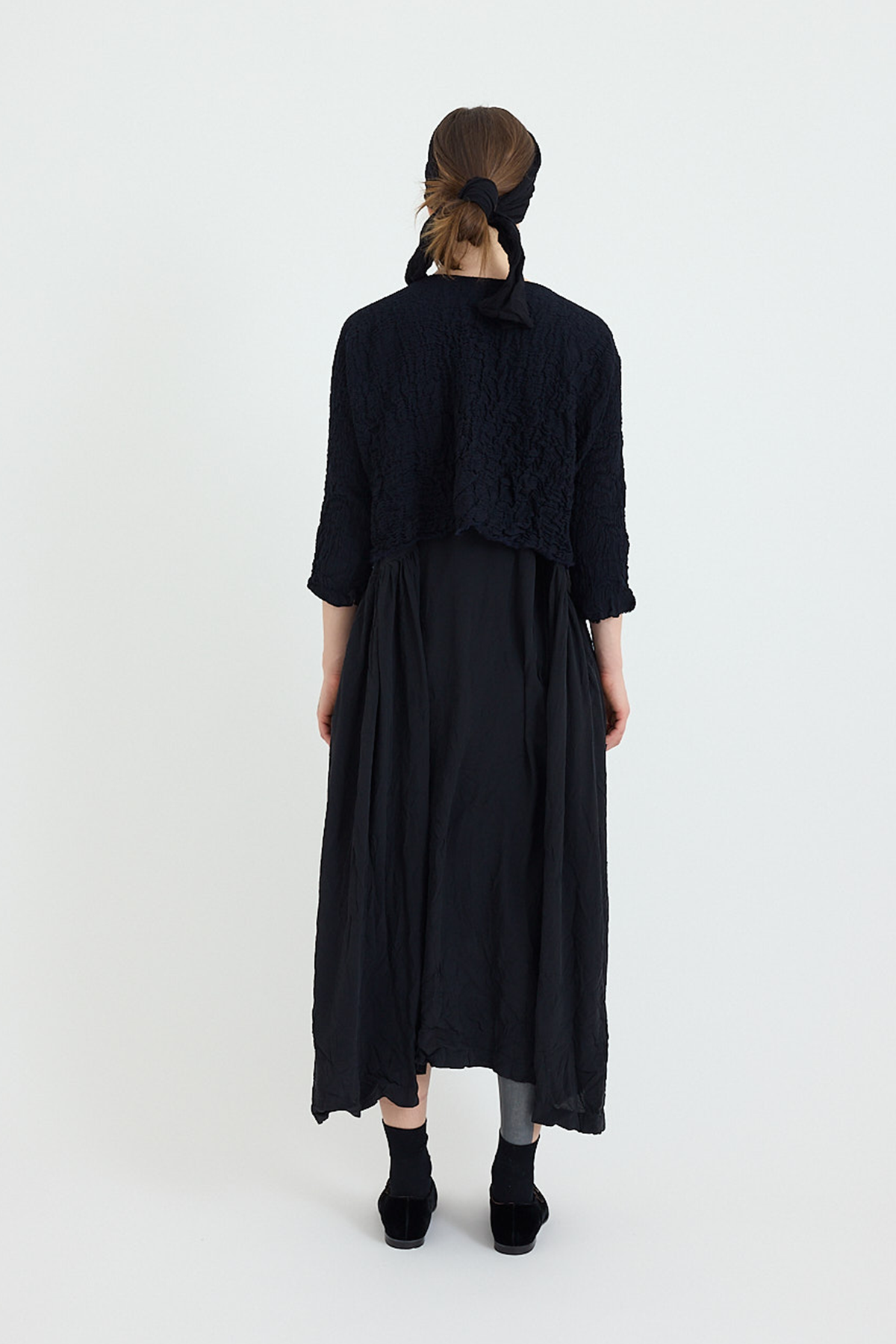 daniela gregis ブラウス Daniela Gregis - Dress Gelso Arriciato Lavato - Navy/Blue