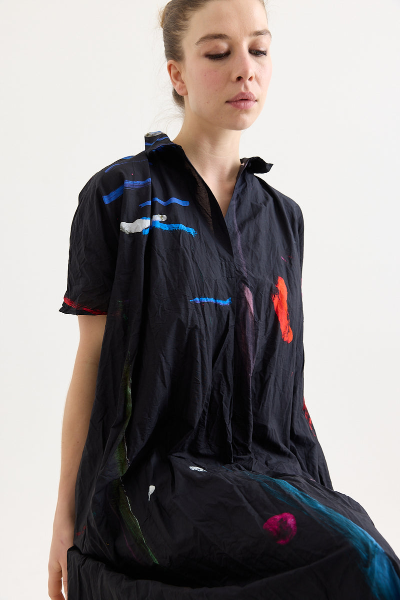 Daniela Gregis - Manichina Lavata Dress - Blue Drawing