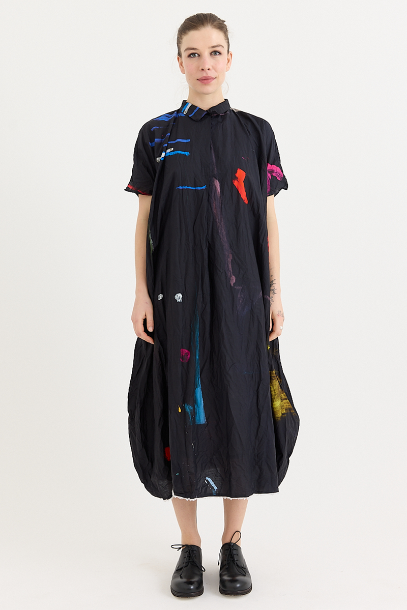 Daniela Gregis - Manichina Lavata Dress - Blue Drawing